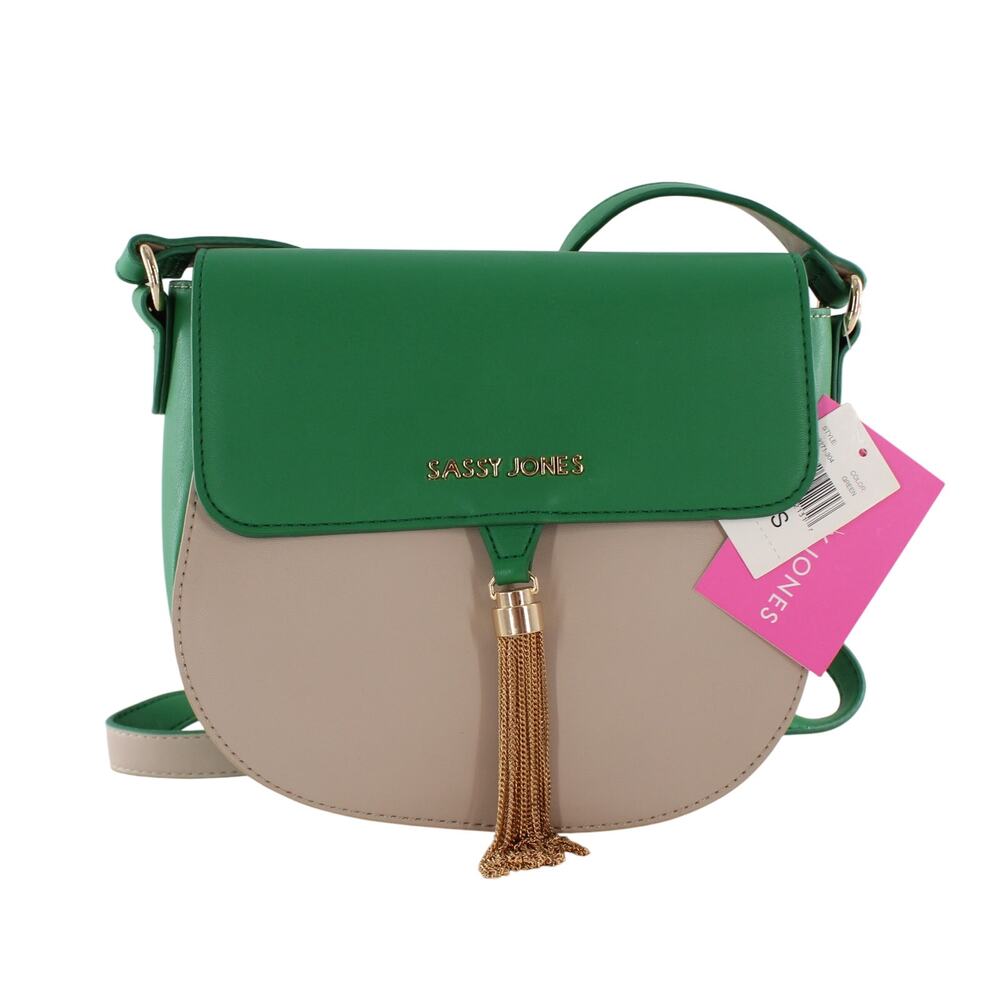 Sassy Jones Audre Colorblock Tassel Crossbody Bag #SJ90